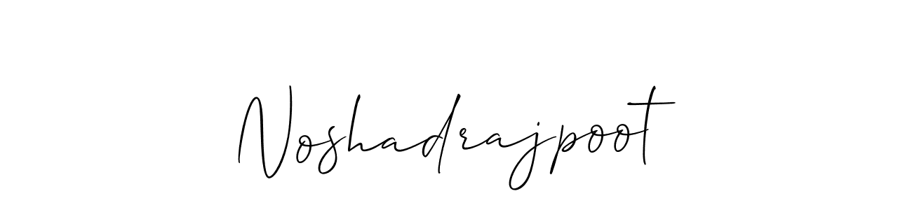 Similarly Allison_Script is the best handwritten signature design. Signature creator online .You can use it as an online autograph creator for name Noshadrajpoot. Noshadrajpoot signature style 2 images and pictures png