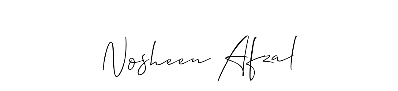 This is the best signature style for the Nosheen Afzal name. Also you like these signature font (Allison_Script). Mix name signature. Nosheen Afzal signature style 2 images and pictures png