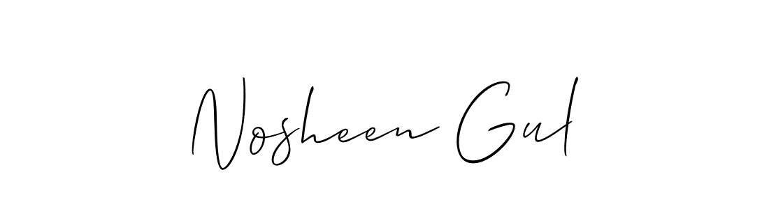 Once you've used our free online signature maker to create your best signature Allison_Script style, it's time to enjoy all of the benefits that Nosheen Gul name signing documents. Nosheen Gul signature style 2 images and pictures png