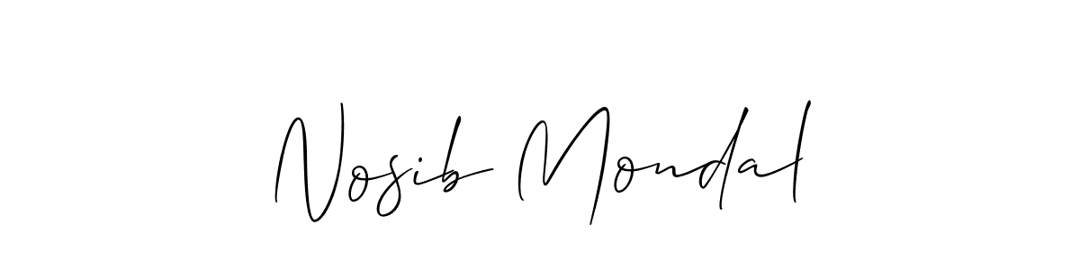 How to Draw Nosib Mondal signature style? Allison_Script is a latest design signature styles for name Nosib Mondal. Nosib Mondal signature style 2 images and pictures png