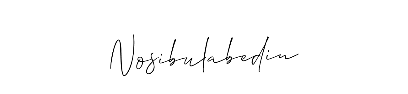 Also we have Nosibulabedin name is the best signature style. Create professional handwritten signature collection using Allison_Script autograph style. Nosibulabedin signature style 2 images and pictures png