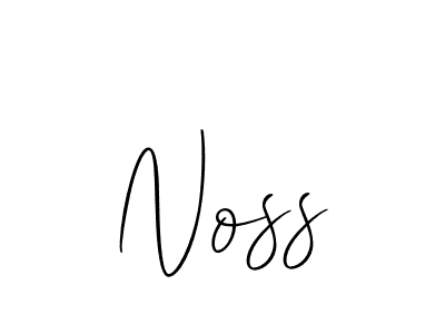 Use a signature maker to create a handwritten signature online. With this signature software, you can design (Allison_Script) your own signature for name Noss. Noss signature style 2 images and pictures png