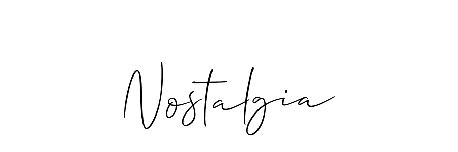 Also You can easily find your signature by using the search form. We will create Nostalgia name handwritten signature images for you free of cost using Allison_Script sign style. Nostalgia signature style 2 images and pictures png