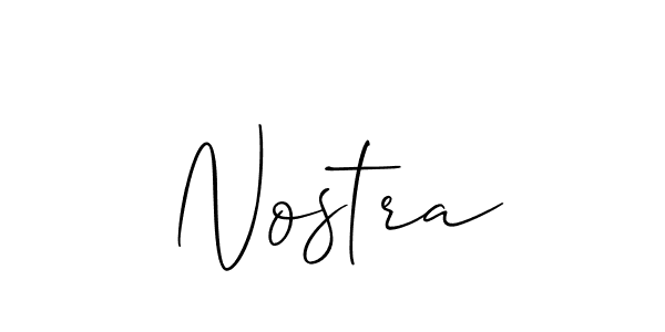 Allison_Script is a professional signature style that is perfect for those who want to add a touch of class to their signature. It is also a great choice for those who want to make their signature more unique. Get Nostra name to fancy signature for free. Nostra signature style 2 images and pictures png