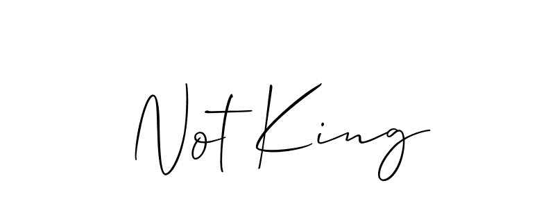 How to make Not King name signature. Use Allison_Script style for creating short signs online. This is the latest handwritten sign. Not King signature style 2 images and pictures png