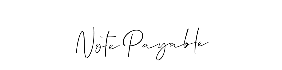 Make a short Note Payable signature style. Manage your documents anywhere anytime using Allison_Script. Create and add eSignatures, submit forms, share and send files easily. Note Payable signature style 2 images and pictures png