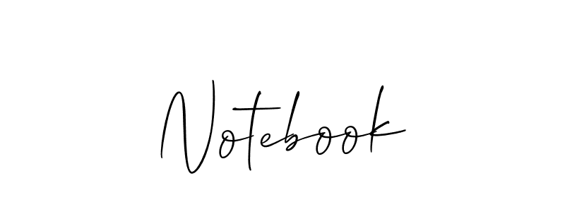 How to make Notebook signature? Allison_Script is a professional autograph style. Create handwritten signature for Notebook name. Notebook signature style 2 images and pictures png