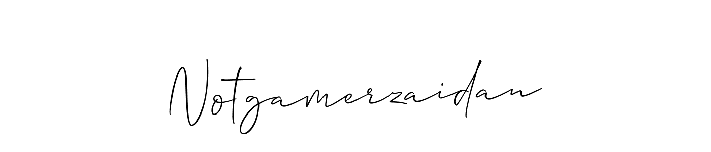 Make a beautiful signature design for name Notgamerzaidan. With this signature (Allison_Script) style, you can create a handwritten signature for free. Notgamerzaidan signature style 2 images and pictures png