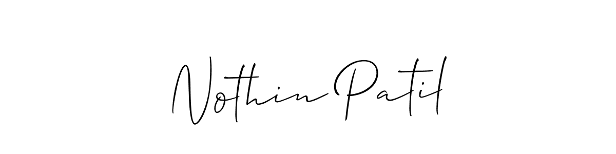if you are searching for the best signature style for your name Nothin Patil. so please give up your signature search. here we have designed multiple signature styles  using Allison_Script. Nothin Patil signature style 2 images and pictures png