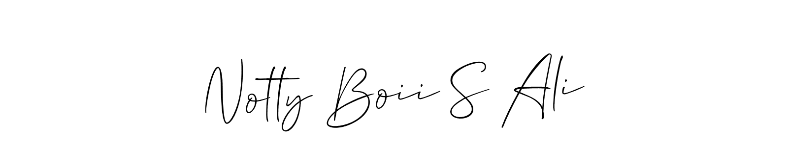 Make a beautiful signature design for name Notty Boii S Ali. Use this online signature maker to create a handwritten signature for free. Notty Boii S Ali signature style 2 images and pictures png