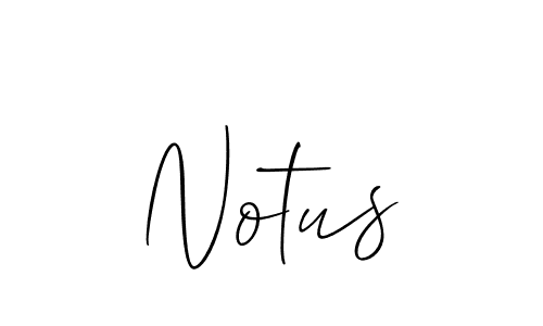 How to make Notus signature? Allison_Script is a professional autograph style. Create handwritten signature for Notus name. Notus signature style 2 images and pictures png