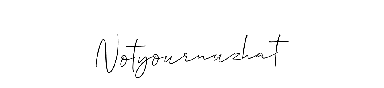 Notyournuzhat stylish signature style. Best Handwritten Sign (Allison_Script) for my name. Handwritten Signature Collection Ideas for my name Notyournuzhat. Notyournuzhat signature style 2 images and pictures png