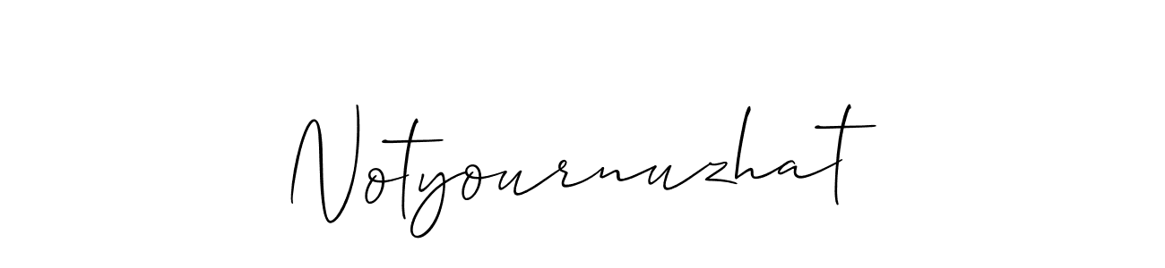 if you are searching for the best signature style for your name Notyournuzhat. so please give up your signature search. here we have designed multiple signature styles  using Allison_Script. Notyournuzhat signature style 2 images and pictures png