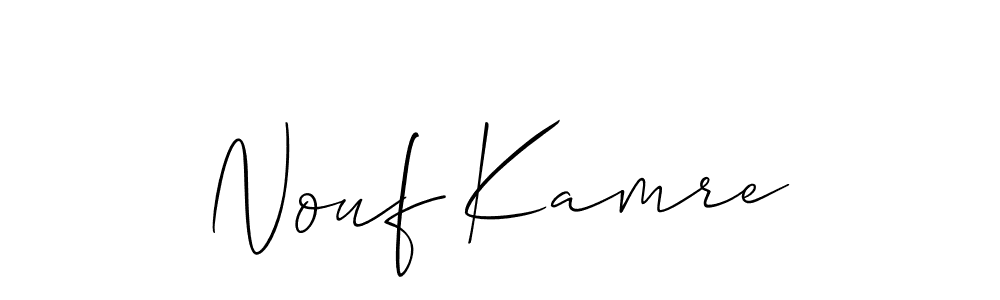 How to Draw Nouf Kamre signature style? Allison_Script is a latest design signature styles for name Nouf Kamre. Nouf Kamre signature style 2 images and pictures png
