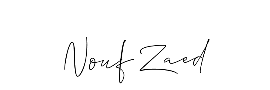 This is the best signature style for the Nouf Zaed name. Also you like these signature font (Allison_Script). Mix name signature. Nouf Zaed signature style 2 images and pictures png