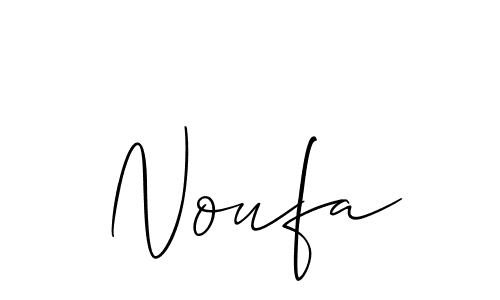 Also You can easily find your signature by using the search form. We will create Noufa name handwritten signature images for you free of cost using Allison_Script sign style. Noufa signature style 2 images and pictures png