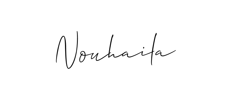if you are searching for the best signature style for your name Nouhaila. so please give up your signature search. here we have designed multiple signature styles  using Allison_Script. Nouhaila signature style 2 images and pictures png
