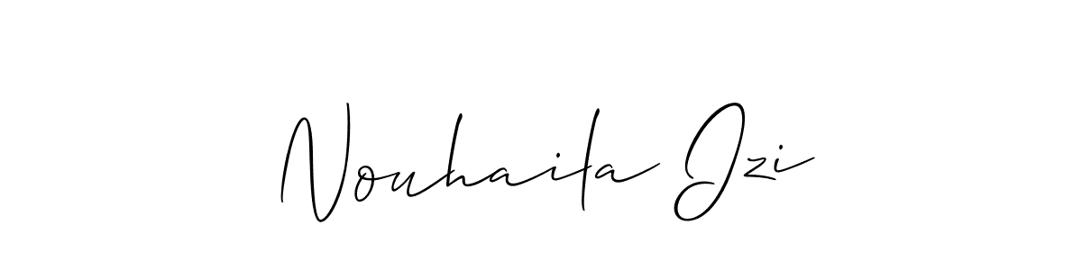 It looks lik you need a new signature style for name Nouhaila Izi. Design unique handwritten (Allison_Script) signature with our free signature maker in just a few clicks. Nouhaila Izi signature style 2 images and pictures png