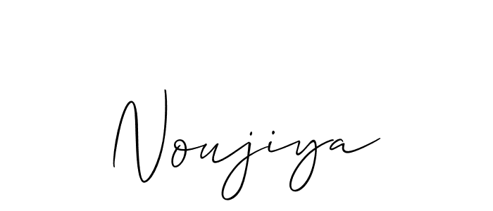 Allison_Script is a professional signature style that is perfect for those who want to add a touch of class to their signature. It is also a great choice for those who want to make their signature more unique. Get Noujiya name to fancy signature for free. Noujiya signature style 2 images and pictures png