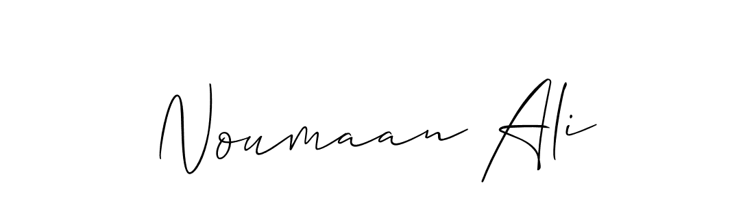 Make a short Noumaan Ali signature style. Manage your documents anywhere anytime using Allison_Script. Create and add eSignatures, submit forms, share and send files easily. Noumaan Ali signature style 2 images and pictures png