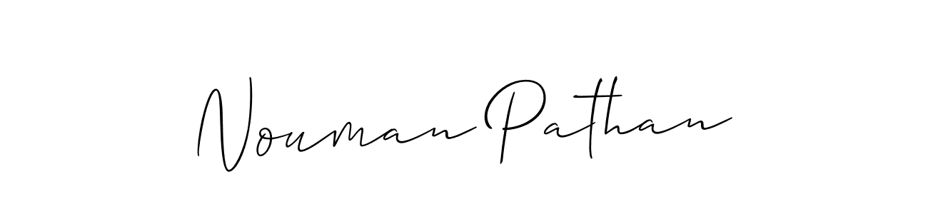 Create a beautiful signature design for name Nouman Pathan. With this signature (Allison_Script) fonts, you can make a handwritten signature for free. Nouman Pathan signature style 2 images and pictures png