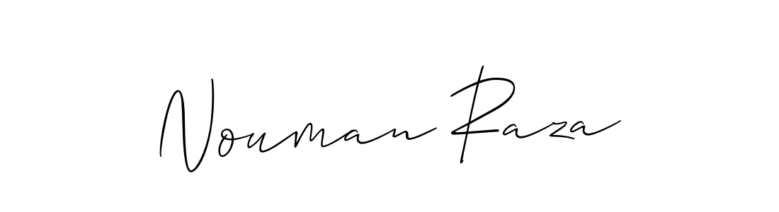 Make a beautiful signature design for name Nouman Raza. With this signature (Allison_Script) style, you can create a handwritten signature for free. Nouman Raza signature style 2 images and pictures png