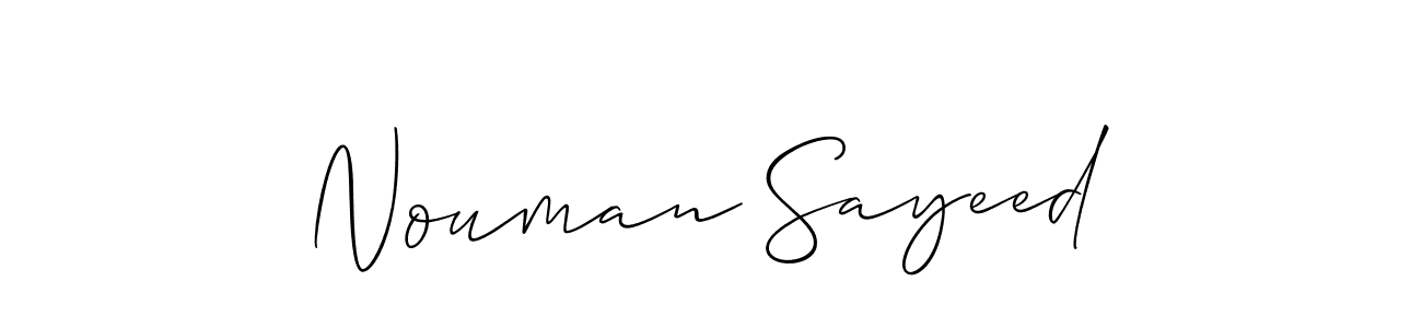 You should practise on your own different ways (Allison_Script) to write your name (Nouman Sayeed) in signature. don't let someone else do it for you. Nouman Sayeed signature style 2 images and pictures png