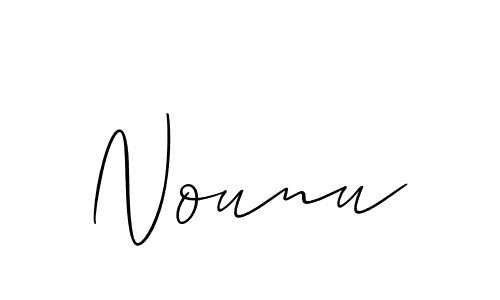 You should practise on your own different ways (Allison_Script) to write your name (Nounu) in signature. don't let someone else do it for you. Nounu signature style 2 images and pictures png