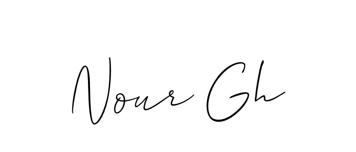 Also we have Nour Gh name is the best signature style. Create professional handwritten signature collection using Allison_Script autograph style. Nour Gh signature style 2 images and pictures png