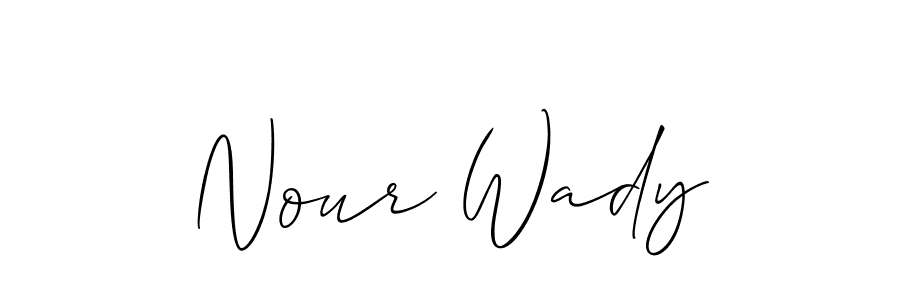 How to make Nour Wady signature? Allison_Script is a professional autograph style. Create handwritten signature for Nour Wady name. Nour Wady signature style 2 images and pictures png