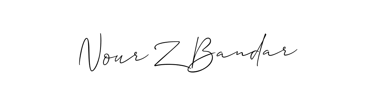 Best and Professional Signature Style for Nour Z Bandar. Allison_Script Best Signature Style Collection. Nour Z Bandar signature style 2 images and pictures png