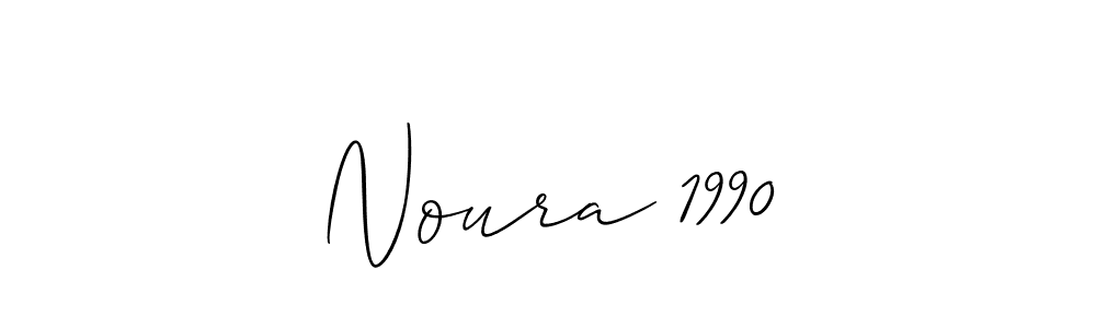 How to make Noura 1990 name signature. Use Allison_Script style for creating short signs online. This is the latest handwritten sign. Noura 1990 signature style 2 images and pictures png