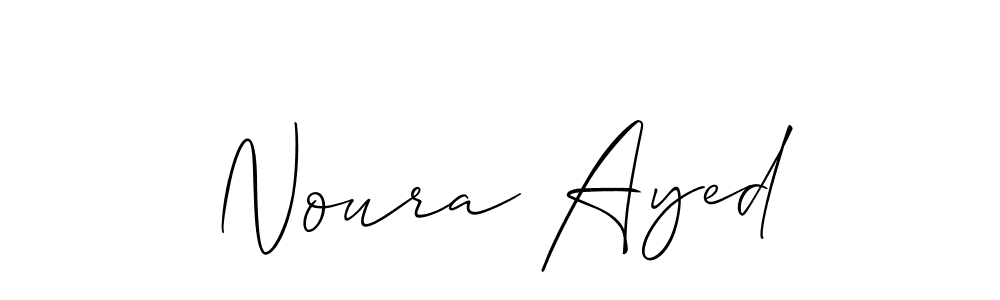 Noura Ayed stylish signature style. Best Handwritten Sign (Allison_Script) for my name. Handwritten Signature Collection Ideas for my name Noura Ayed. Noura Ayed signature style 2 images and pictures png