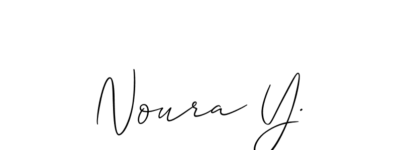 Make a short Noura Y. signature style. Manage your documents anywhere anytime using Allison_Script. Create and add eSignatures, submit forms, share and send files easily. Noura Y. signature style 2 images and pictures png