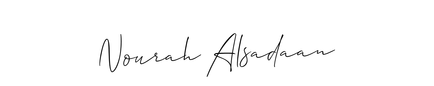 Best and Professional Signature Style for Nourah Alsadaan. Allison_Script Best Signature Style Collection. Nourah Alsadaan signature style 2 images and pictures png