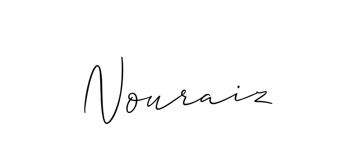 It looks lik you need a new signature style for name Nouraiz. Design unique handwritten (Allison_Script) signature with our free signature maker in just a few clicks. Nouraiz signature style 2 images and pictures png
