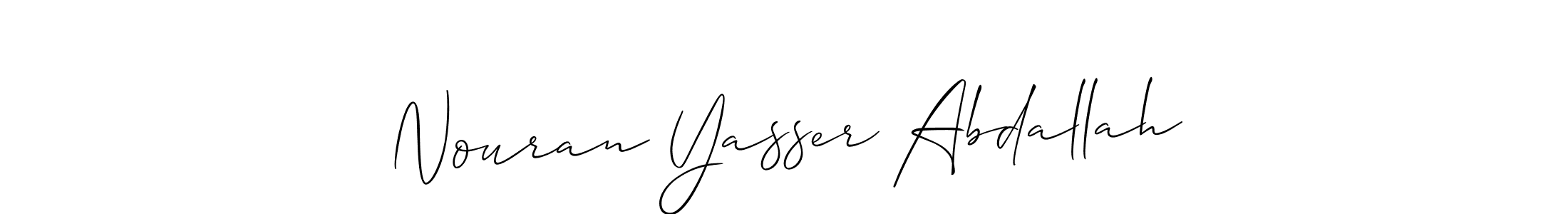 It looks lik you need a new signature style for name Nouran Yasser Abdallah. Design unique handwritten (Allison_Script) signature with our free signature maker in just a few clicks. Nouran Yasser Abdallah signature style 2 images and pictures png