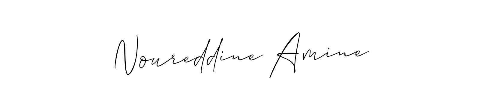 Create a beautiful signature design for name Noureddine Amine. With this signature (Allison_Script) fonts, you can make a handwritten signature for free. Noureddine Amine signature style 2 images and pictures png