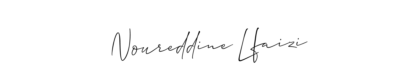 How to Draw Noureddine Lfaizi signature style? Allison_Script is a latest design signature styles for name Noureddine Lfaizi. Noureddine Lfaizi signature style 2 images and pictures png