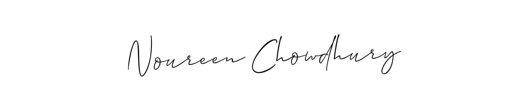 Make a beautiful signature design for name Noureen Chowdhury. With this signature (Allison_Script) style, you can create a handwritten signature for free. Noureen Chowdhury signature style 2 images and pictures png