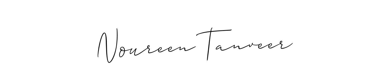 How to make Noureen Tanveer name signature. Use Allison_Script style for creating short signs online. This is the latest handwritten sign. Noureen Tanveer signature style 2 images and pictures png