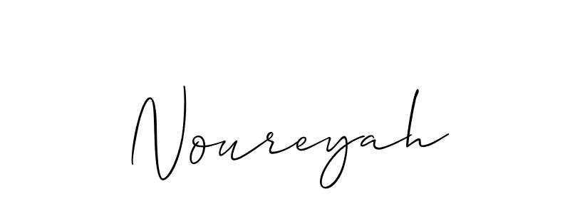 How to make Noureyah signature? Allison_Script is a professional autograph style. Create handwritten signature for Noureyah name. Noureyah signature style 2 images and pictures png