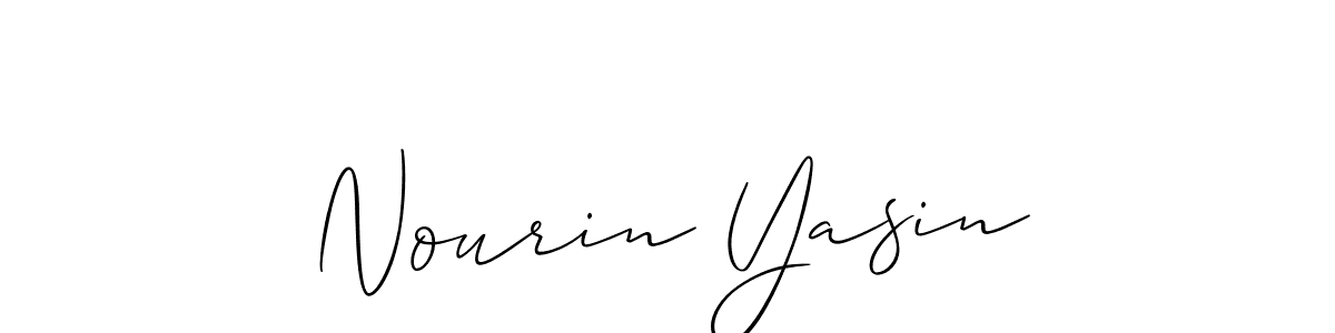 Allison_Script is a professional signature style that is perfect for those who want to add a touch of class to their signature. It is also a great choice for those who want to make their signature more unique. Get Nourin Yasin name to fancy signature for free. Nourin Yasin signature style 2 images and pictures png