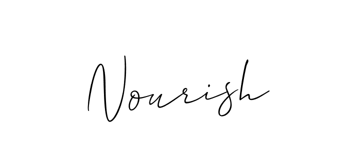 It looks lik you need a new signature style for name Nourish. Design unique handwritten (Allison_Script) signature with our free signature maker in just a few clicks. Nourish signature style 2 images and pictures png
