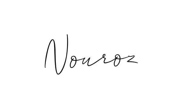 Also You can easily find your signature by using the search form. We will create Nouroz name handwritten signature images for you free of cost using Allison_Script sign style. Nouroz signature style 2 images and pictures png