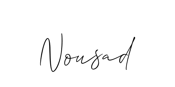 Also we have Nousad name is the best signature style. Create professional handwritten signature collection using Allison_Script autograph style. Nousad signature style 2 images and pictures png