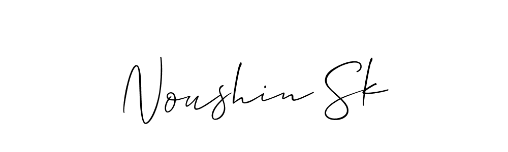 Also You can easily find your signature by using the search form. We will create Noushin Sk name handwritten signature images for you free of cost using Allison_Script sign style. Noushin Sk signature style 2 images and pictures png