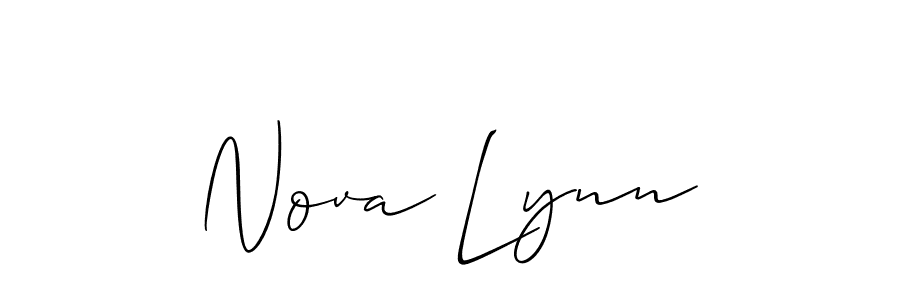 Nova Lynn stylish signature style. Best Handwritten Sign (Allison_Script) for my name. Handwritten Signature Collection Ideas for my name Nova Lynn. Nova Lynn signature style 2 images and pictures png