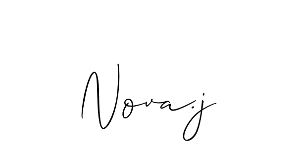 How to make Nova.j signature? Allison_Script is a professional autograph style. Create handwritten signature for Nova.j name. Nova.j signature style 2 images and pictures png