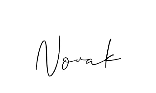 The best way (Allison_Script) to make a short signature is to pick only two or three words in your name. The name Novak include a total of six letters. For converting this name. Novak signature style 2 images and pictures png